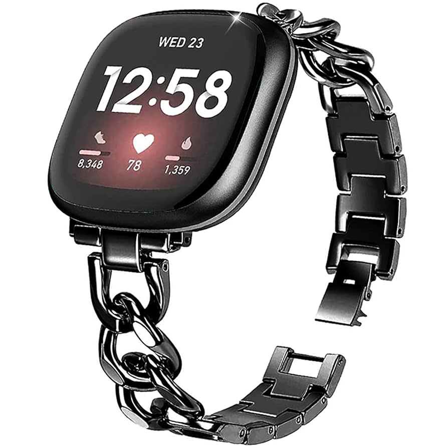 Fitbit versa ステンブレス付 フィビット ベルサ スマートウォッチ Fitbit Versa 4 Sense 2 ウェアラブル端末・スマートウォッチ